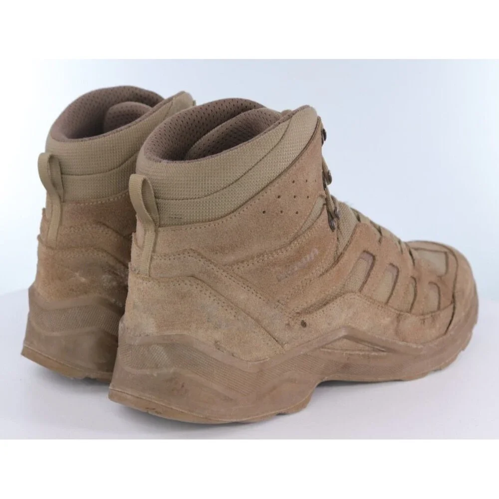 LOWA Sesto Men's Mid Desert Boots Size 14 M Suede Cayote Tan